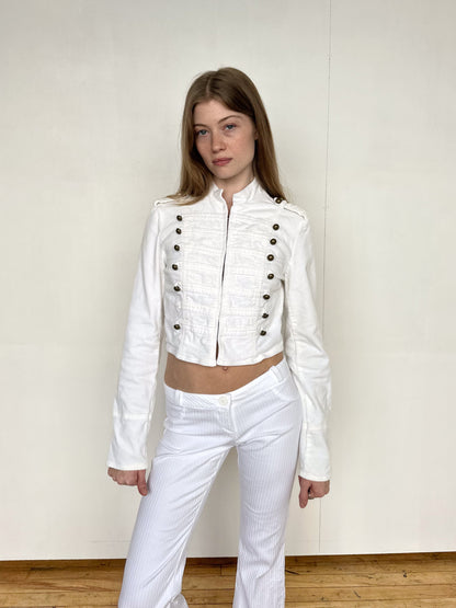 White Velvet Ringleader Jacket