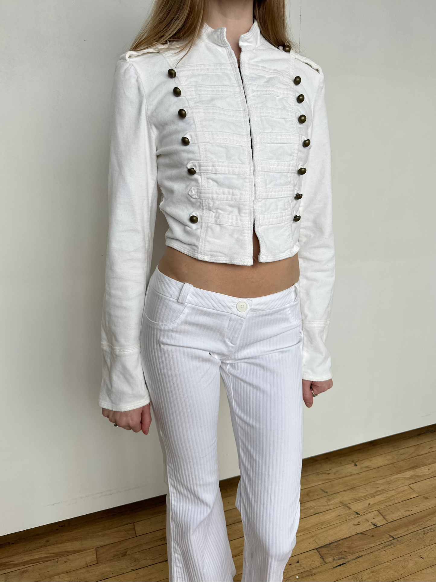 White Velvet Ringleader Jacket