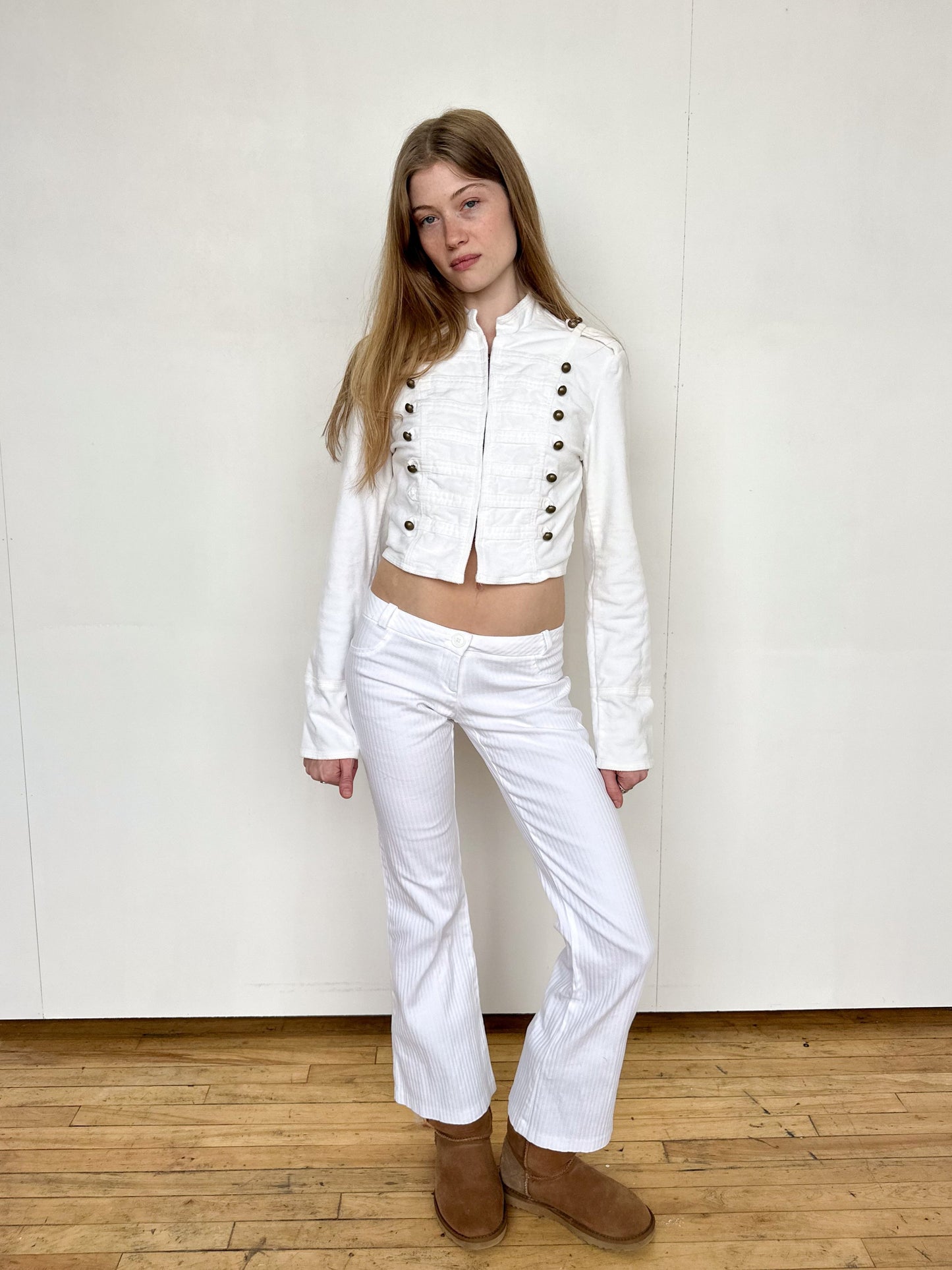 White Velvet Ringleader Jacket